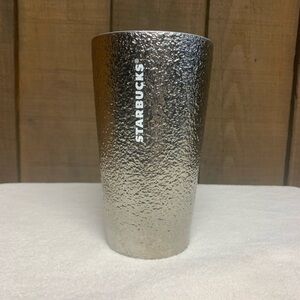 Starbucks 2023 Holiday Metallic Foil Textured Ceramic Mug Tumbler NO LID